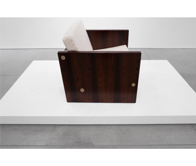Rosewood Cube Chair Mid Century