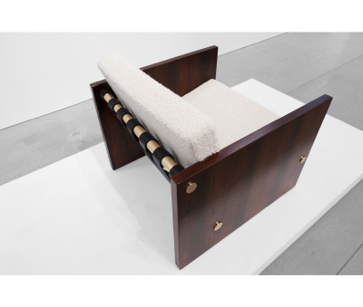 Rosewood Cube Chair Mid Century