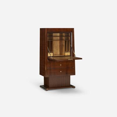 Rosewood and parchment art deco cabinet