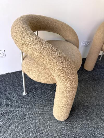 Rossi di Albizzate Pair of Tube Armchairs by Bartoli for Rossi di Albizzate Italy 1970s