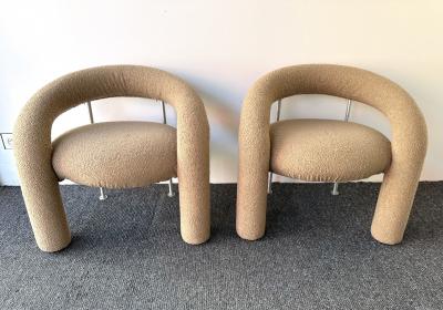 Rossi di Albizzate Pair of Tube Armchairs by Bartoli for Rossi di Albizzate Italy 1970s