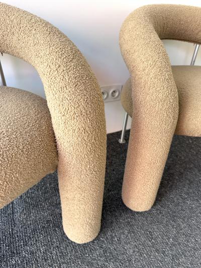 Rossi di Albizzate Pair of Tube Armchairs by Bartoli for Rossi di Albizzate Italy 1970s