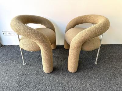 Rossi di Albizzate Pair of Tube Armchairs by Bartoli for Rossi di Albizzate Italy 1970s