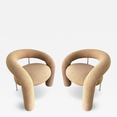 Rossi di Albizzate Pair of Tube Armchairs by Bartoli for Rossi di Albizzate Italy 1970s