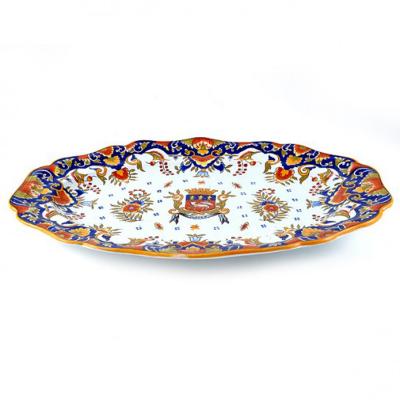 Rouen Armorial Platter France 18 19th Century