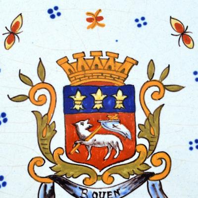 Rouen Armorial Platter France 18 19th Century