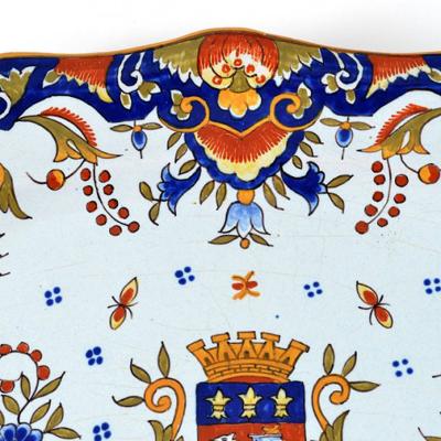 Rouen Armorial Platter France 18 19th Century