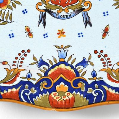Rouen Armorial Platter France 18 19th Century