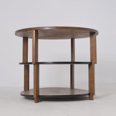 Round Art Deco Coffee Table Model 160 in Oak Asko Avonius Lahti 1930s
