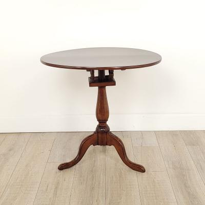 Round Birdcage Georgian Fruitwood Tea Table circa 1780