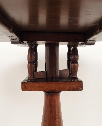 Round Birdcage Georgian Fruitwood Tea Table circa 1780
