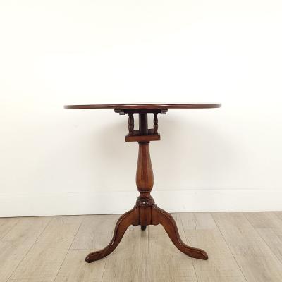 Round Birdcage Georgian Fruitwood Tea Table circa 1780
