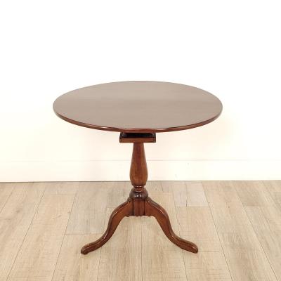 Round Birdcage Georgian Fruitwood Tea Table circa 1780