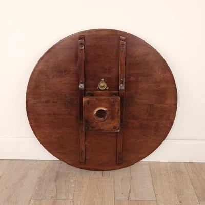 Round Birdcage Georgian Fruitwood Tea Table circa 1780