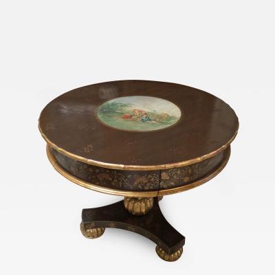 Round Chinoserie Center Table