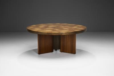 Round Coffee Table with Elemental Tabletop Europe 20th Century