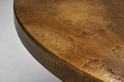 Round Coffee Table with Elemental Tabletop Europe 20th Century