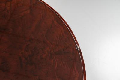 Round Mahogany Art Deco Coffee Table 1930s