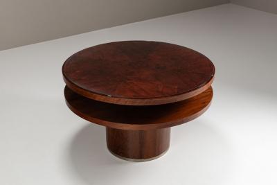 Round Mahogany Art Deco Coffee Table 1930s