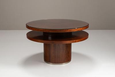 Round Mahogany Art Deco Coffee Table 1930s
