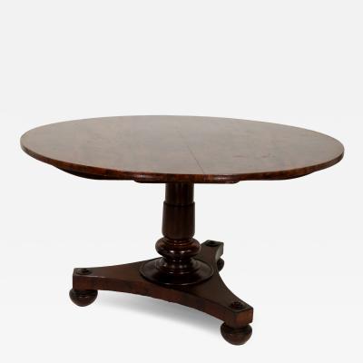 Round Mahogany Tilt Top Center Table English Circa 1840