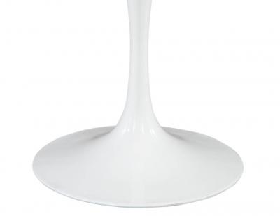 Round Marble Top Breakfast Table with Polished White Tulip Pedestal
