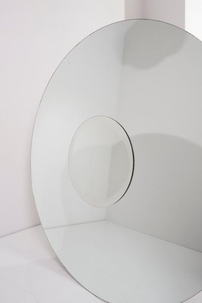 Round Mirror with New LED Lights 1970s