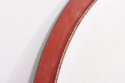 Round Mirror with New LED Lights 1970s