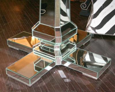 Round Mirrored Center Hall Table