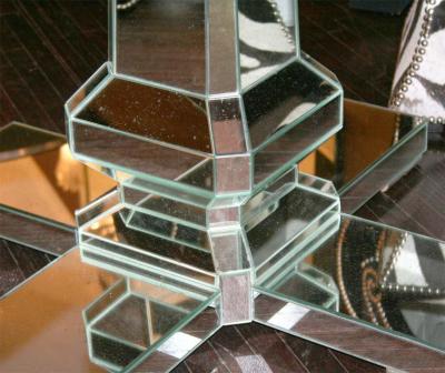 Round Mirrored Center Hall Table