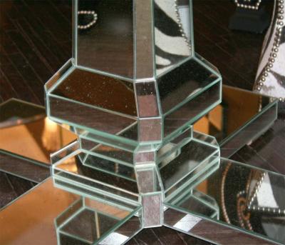 Round Mirrored Center Hall Table