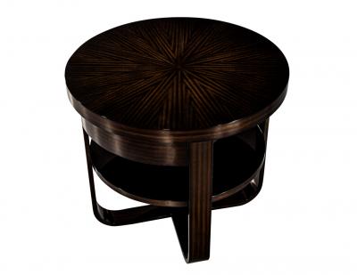 Round Modern Side Table Art Deco Inspired