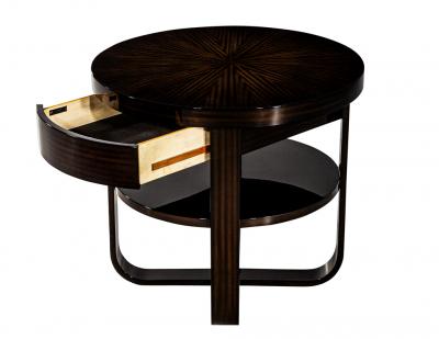 Round Modern Side Table Art Deco Inspired