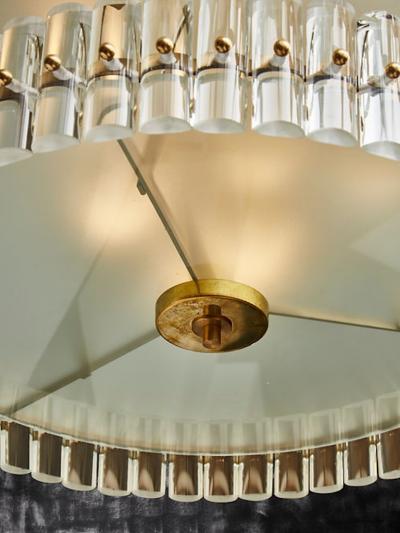 Round Multi Layers Glass Chandelier