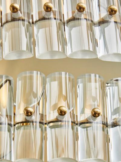 Round Multi Layers Glass Chandelier