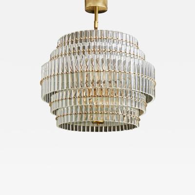 Round Multi Layers Glass Chandelier