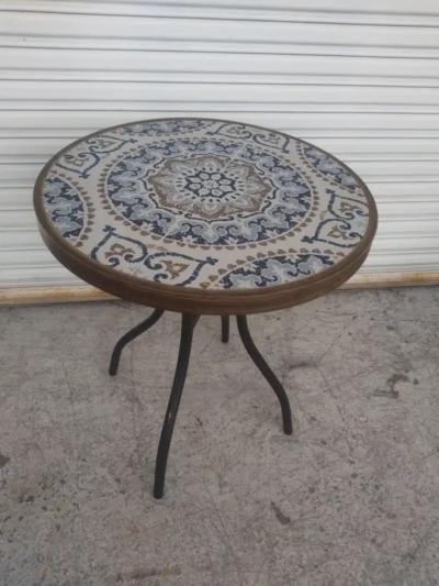 Round Patio Tile Top Pedestal Table by Stylewell
