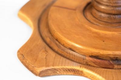 Round Pine Pedestal Table