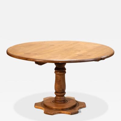 Round Pine Pedestal Table