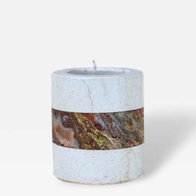 Round based Onyx Candle Holder with band