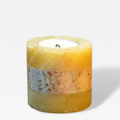 Round based Onyx Candle Holder with band