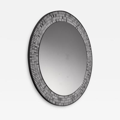 Round mosaic wall mirror