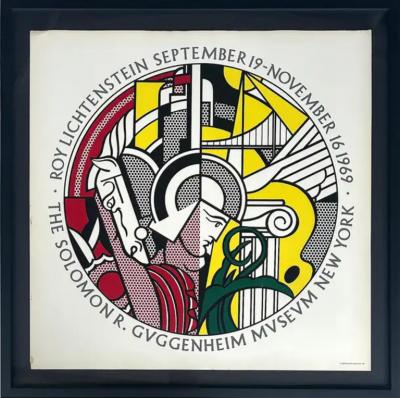 Roy Lichtenstein 1969 Roy Lichtenstein Guggenheim Museum Exhibition Poster Framed