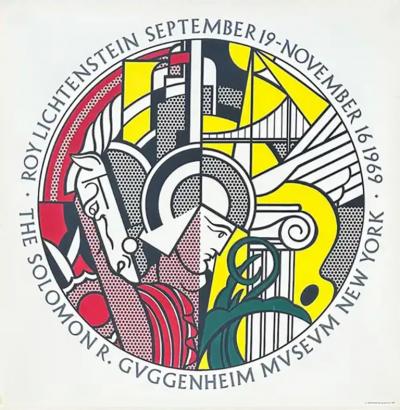 Roy Lichtenstein 1969 Roy Lichtenstein Guggenheim Museum Exhibition Poster Framed