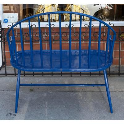 Royal Blue Enamel Aluminum Windsor Bench