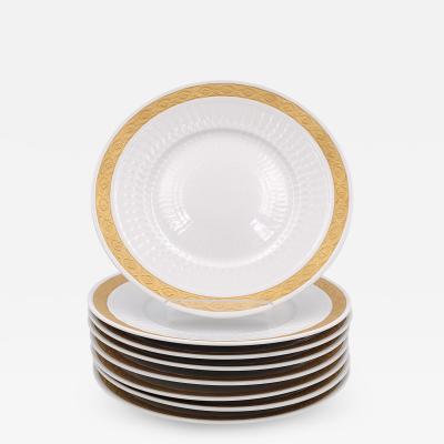 Royal Copenhagen Dessert or Salad Plates Denmark circa 1900 Set of 8