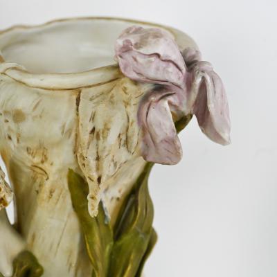 Royal DUX BOHEMIA Royal Dux Bohemia Water Lily Nymph Art Nouveau Vase