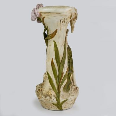 Royal DUX BOHEMIA Royal Dux Bohemia Water Lily Nymph Art Nouveau Vase