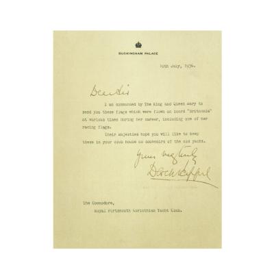 Royal Sailing Yacht Britannia s burgee of the Royal Corinthian Yacht Club