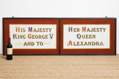 Royal Warrant Framed Reverse Painting on Glass